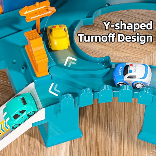 Jukudahu 1232-96 Boys Dinosaur Race Track Playset - Dinosaur Rolling Hill Car Track For Kids, Car Ramp Track Toys thumb #3