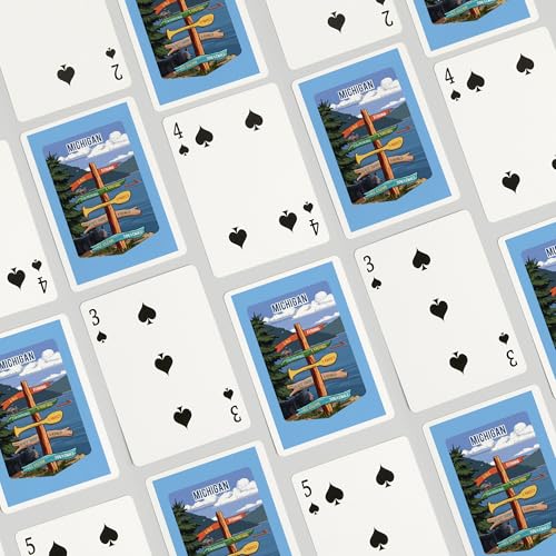 Lantern Press Michigan, Cartas para Adultos, 52 Naipes Póker miniatura 4