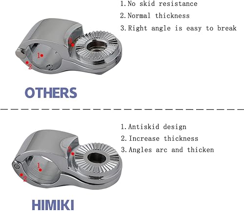 Miniatura 7 de HIMIKI - Pinzas de pie para motocicleta con barra de choque ajustable compatibles con Softail Sportster Electra Road Glide Road King Street Glide