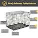 New World Double Door Folding Metal 42-Inch Dog Crate, Includes Leak-Proof Pan, Floor Protecting Feet, & New Patented Features, for Large-Sized Breeds