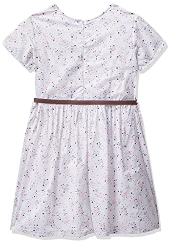 Image of Amazon Brand - Jam & Honey Cotton Girls' Dresses & Jumpsuits Knee Length Dress (JHAW20GDRS990-7 White 2 9-10 Years Years-10