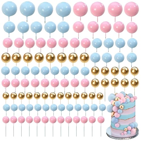 Mini ballons gâteau d'anniversaire BetterJonny : décoration de fête prénatale et mariage 120 pcs