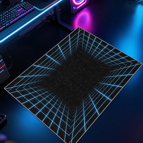 Tapete decorativo 120x96 cm con diseño geométrico 3D miniatura 2
