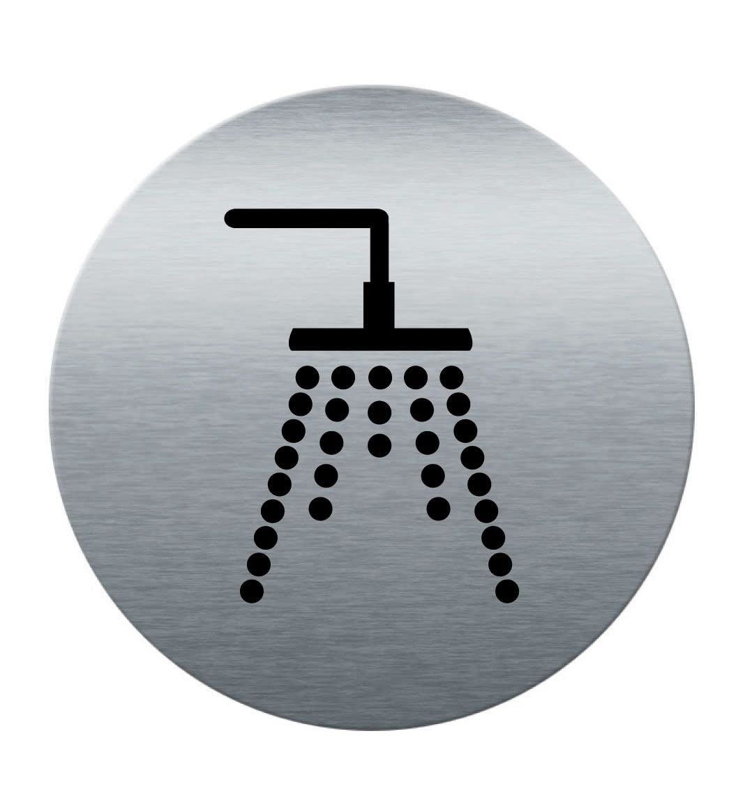 AUA SIGNALETIQUE Targa Porta In Alluminio Spazzolato – 200x50 Mm, Stampa UV, Doppio Adesivo, Manifattura Francese, Scritta WC H/F - 3