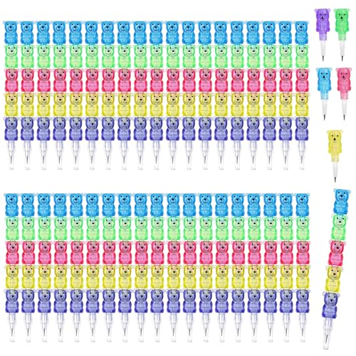 La Mejor Lista de Lápices plásticos y de cera para comprar online. 48 Slzhds 40 Pcs Lápices Apilables, Lápices de Plástico Apilables con Forma de Oso, Perfecto para Regalos Divertidos, Juguete Educativo, Escritura y Dibujo, Regalos Cumpleaños...