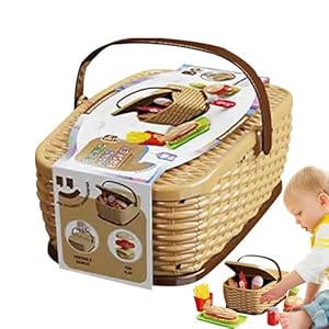 Snijspeelset – grappige keukensimulatiespelset voor kinderen en peuters | Bevat een assortiment fruit, groenten, speelgoedmes, Pla