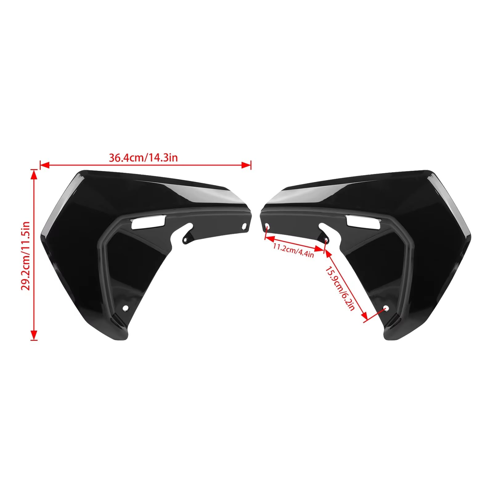 Motorrad-Flügelspoiler Für R1300GS 2023–2025 Aerodynamisches Winglet | Bein-Luftabweiser, Motorrad-Windabweiser, Zusätzliche Seitenspoiler(Schwarz)