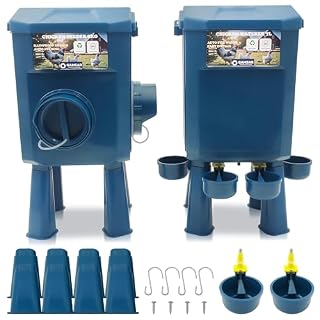 Gamsar kit mangeoire 8 kg et abreuvoir 7 L bleu