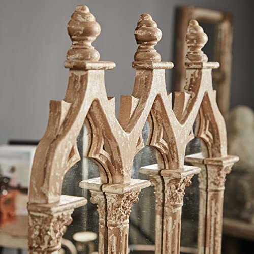 Sofe Unique Mirror Wall Candle Sconces With Wood Frame, Rustic Large Wall Mounted Pillar Candle Holders Farmhouse Wall Sconce, Bedroom, Bathroom, Living Room Wall Art Decor #TOP4