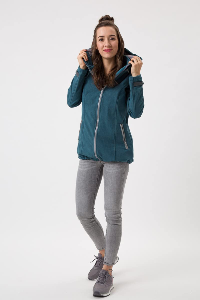 fun2bemum Enigma 5in1 BACK/FRONT Softshell Jacke,Tragejacke, Babytragejacke,Schwangerschaftsjacke