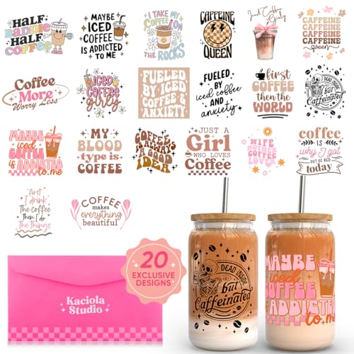 Kaciola Studio 20 Sheets Coffee UV DTF Wraps