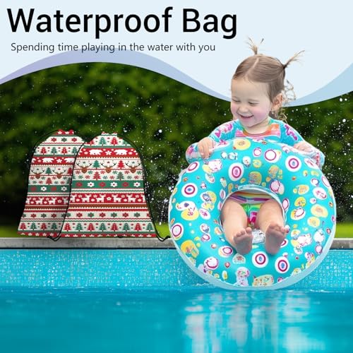 Image of Holiday Deer Gymnastics Grip Bag Pine Tree Decor Adjustable Storage Pouch Bag for Holding