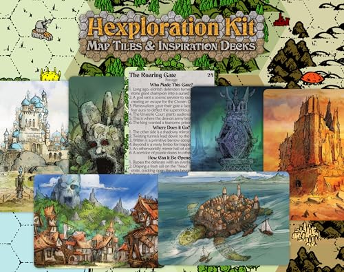 Inkwell Ideas Hexploration Kit: Map Tiles & Inspiration Decks