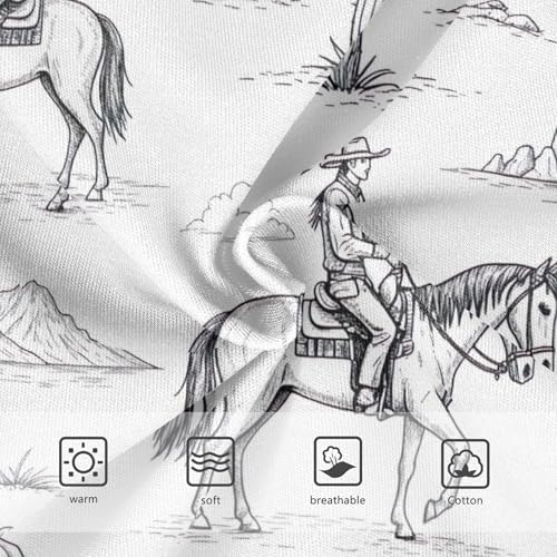 Toddlers Underwear Floral 2t Cotton Girl Panties Cute Personalized Undies Kids Briefs Cowboys Horses Cactus Black White3