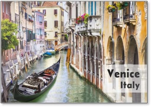 Romantic Beautiful Venice, Fridge Magnet