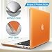 IBENZER MacBook Pro 15 Inch Case 2012-2015, Soft Touch Hard Case Shell Cover with Keyboard Cover for Apple MacBook Pro 15 with Retina Display A1398, Orange, MMP15R-OR+1
