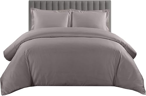 Miniatura 5 de Royal Tradition Juego de funda de edredón de 608 hilos, 100% algodón, 3 piezas, tamaño matrimonialqueen, color negro