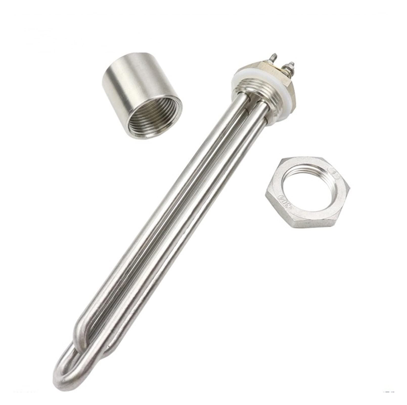 yaoqijie Élément chauffant 12V Chauffe-eau CAMPER 300W / 600W DN25 12 VOLT DC Élément de chauffage à eau solaire lasting(Heater thread nut,12v 600w BSP)