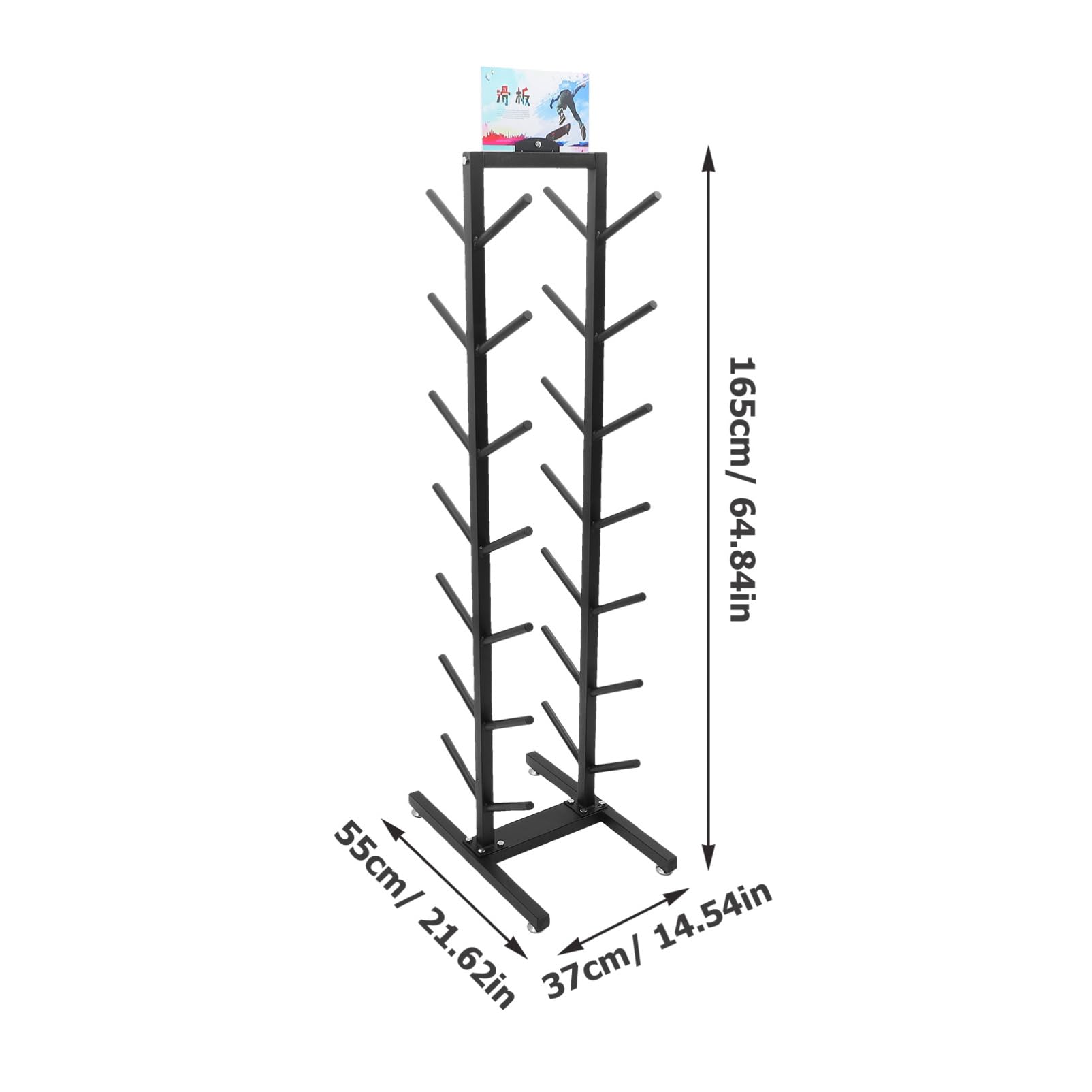 DINHEAROM 1pc Storage Rack Multi Skateboard Display Stand for Home Organization Wall Mount Skateboard Rack for Showcasing Your Favorite Boards