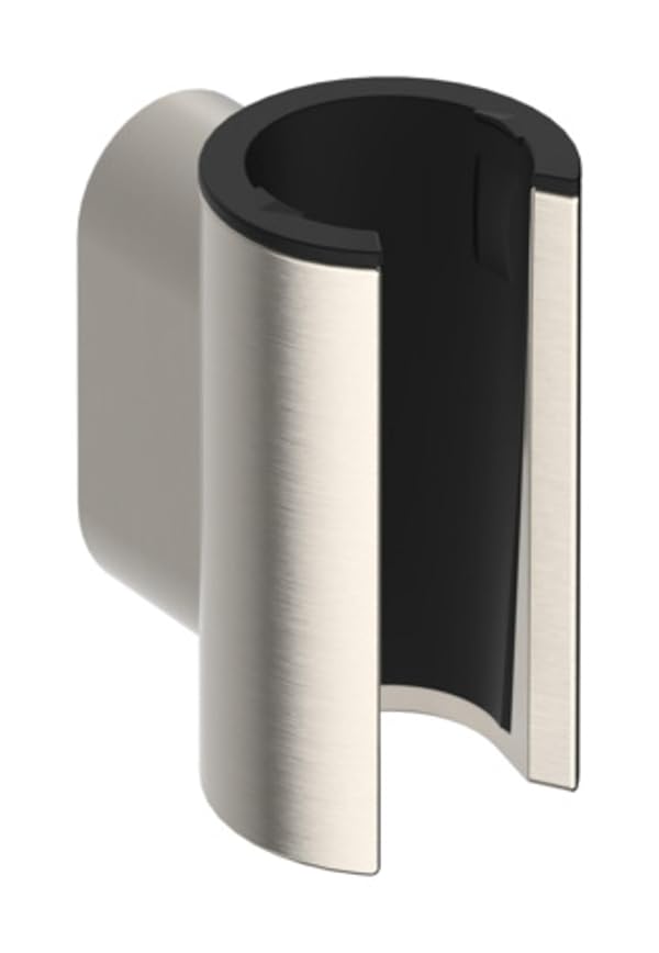 hansgrohe Modern Handheld Shower Head Holder, Brushed Nickel, 28885821 by hansgrohe - Used condition - US$48.03