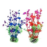 RIFNY künstliche Aquarium Pflanzen Deko, Kunststoff Aquariumpflanze Wasserpflanzen Plastikpflanzen Fuer Aquarium Dekoration 2-20cm