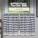 ACHIM Buffalo Check Tier Pair Window Curtain Set - 58 Inch Width, 36 Inch Length - Navy & Ivory Plaid Drapes - Light Filtering Drapes for Kitchen, Bedroom, Living & Dining Room Home Decor