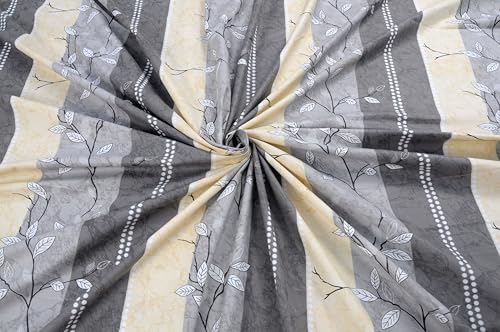 Image of Mafatlal Divine 120 TC Cotton Bedsheet with 2 Pillow Covers for Double /Queen Size Bed, 90x100 Inch - Lava Grey, Elegant & All-Season Comfort