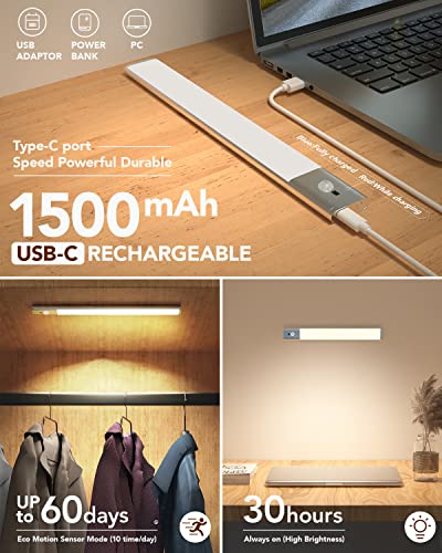 ushalhue Rechargeable LED Under Cabinet Motion Sensor Lights #TOP28