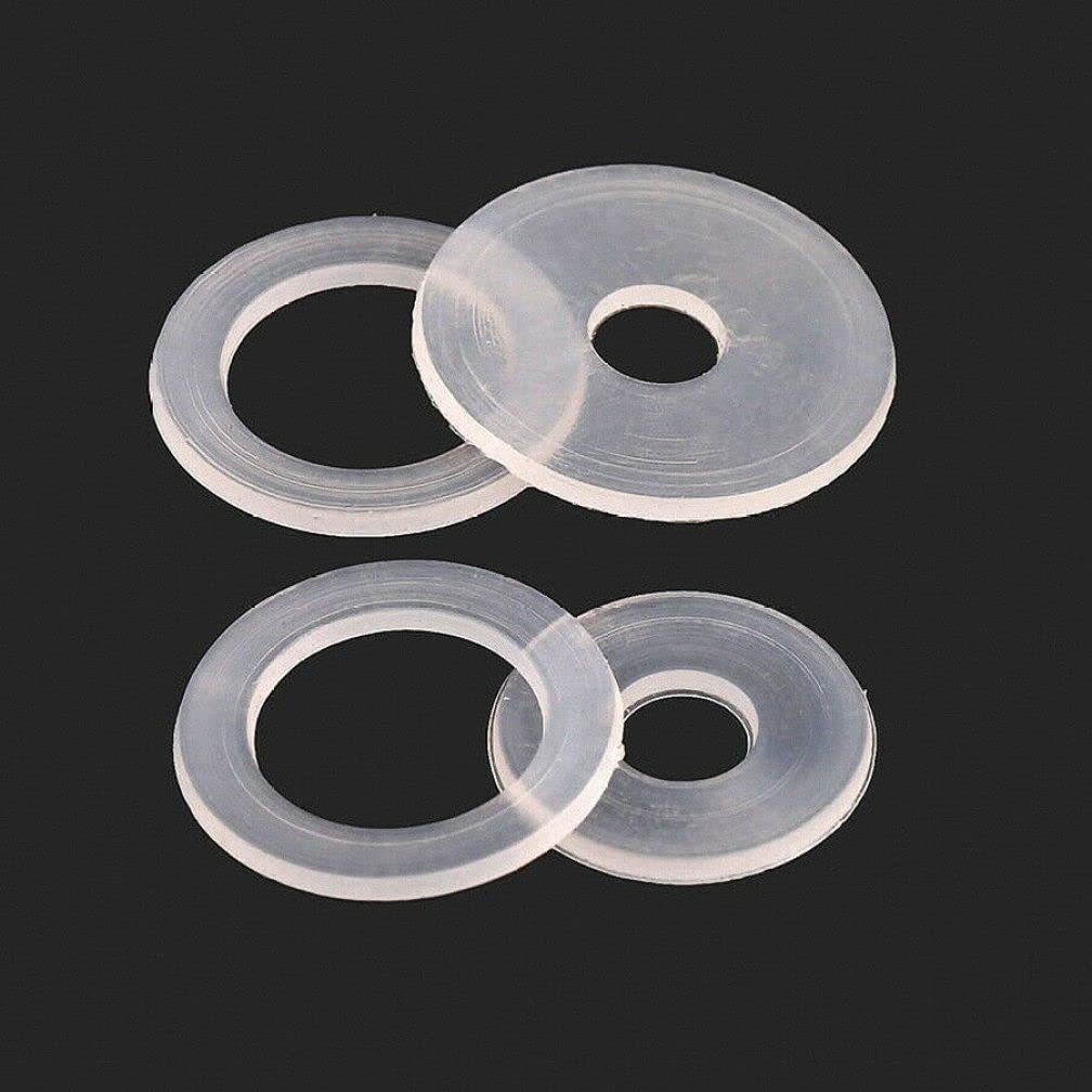 110 Rondelle Piatte In Gomma Nera - Distanziatori Per Viti, Bulloni, Rubinetti, ID 0.32 Pollici - Foto 6