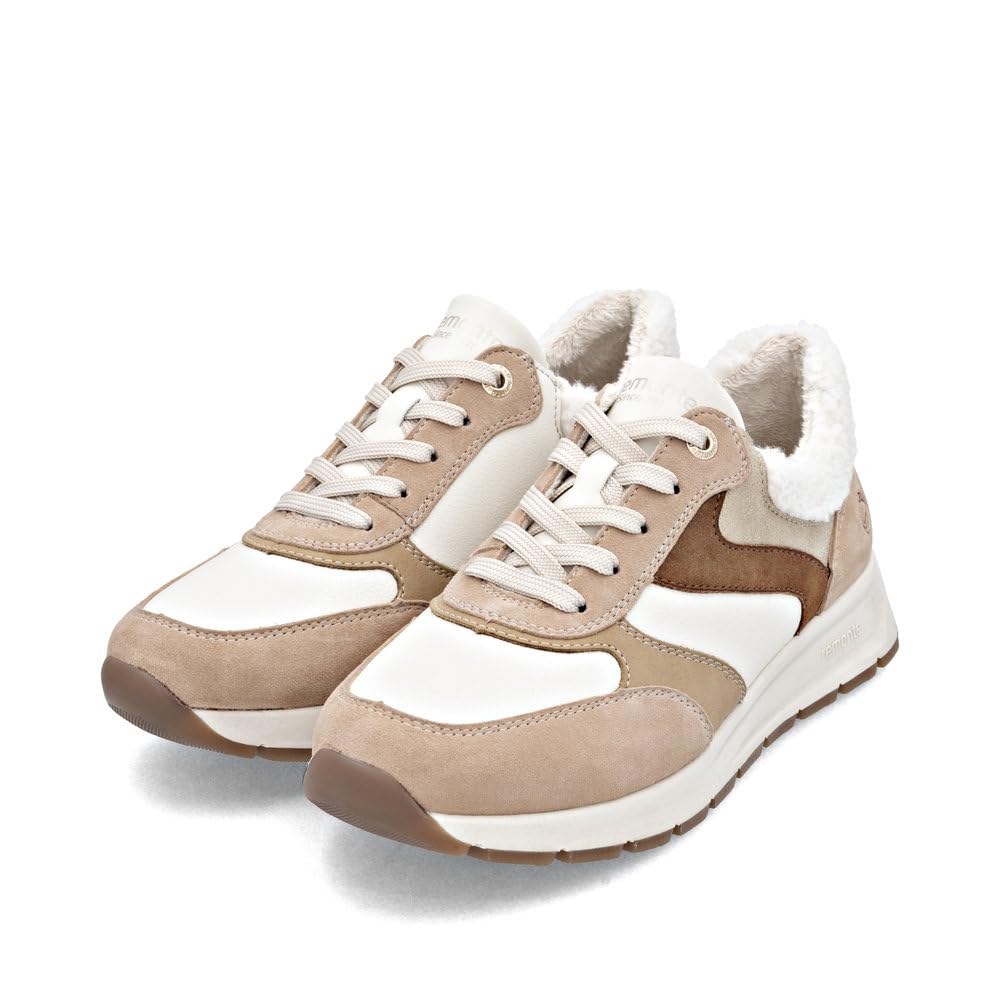 Remonte Women's D2G07 Low Trainers, Beige, 44 EU, Beige, 10 UK