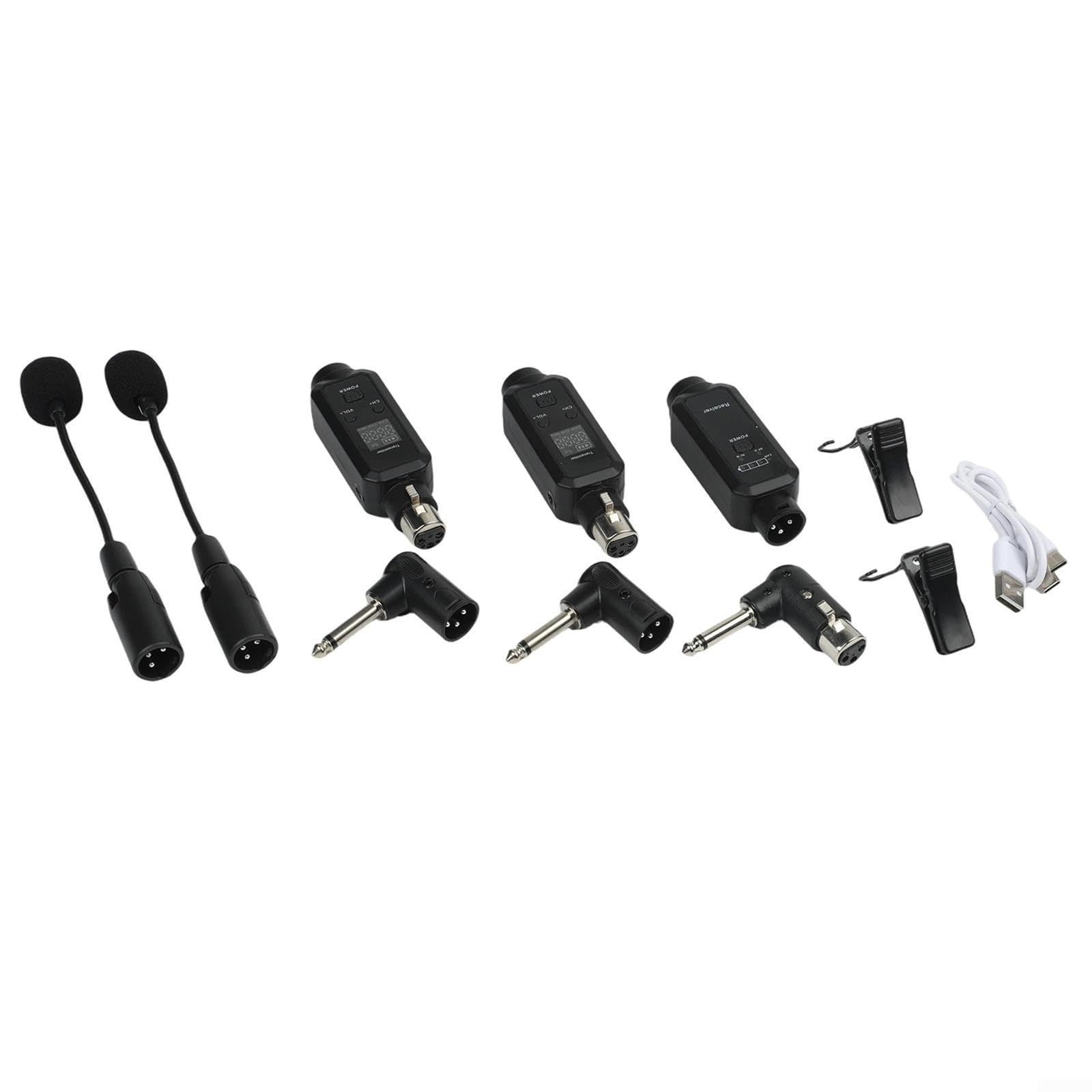 Sax condensatore Mic System UHF 570-590MHz (uno e due) | UHF 570-590MHz, latenza <6ms, segnale stabile, registrazione live, trasmissione senza rumore
