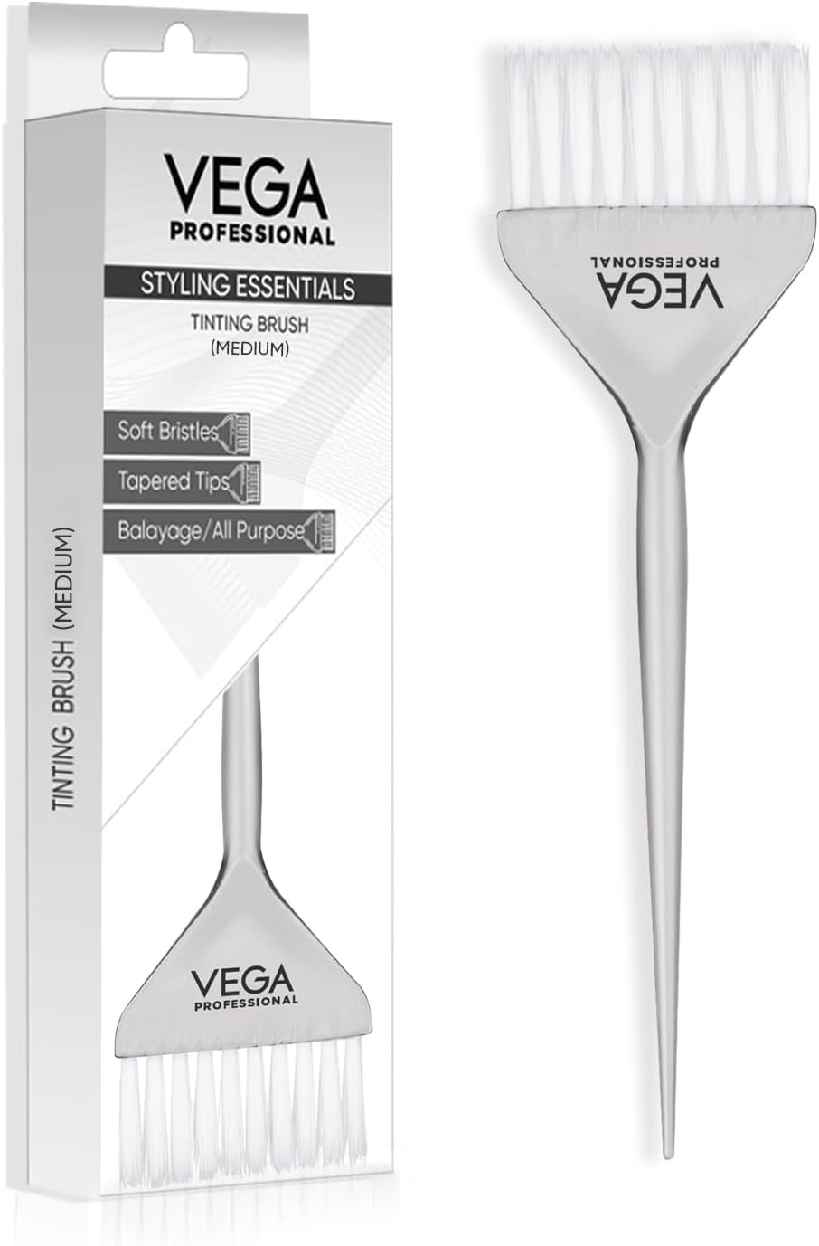 VEGA PROFESSIONAL Tinting Hair Brush for Balayage, All Over Color, Highlights and Root Touch Ups -Medium (VPHTB-02)