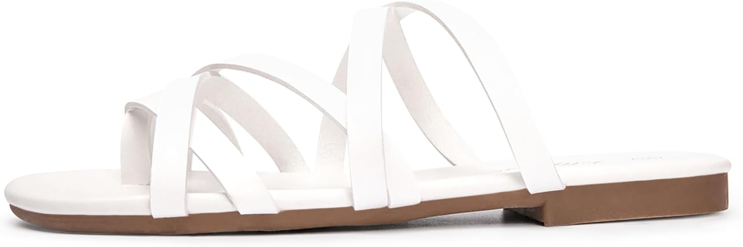 Luffymomo Women's Elastic Strap Flat Sandals Casual Summer Open Toe Sandal - Image 2