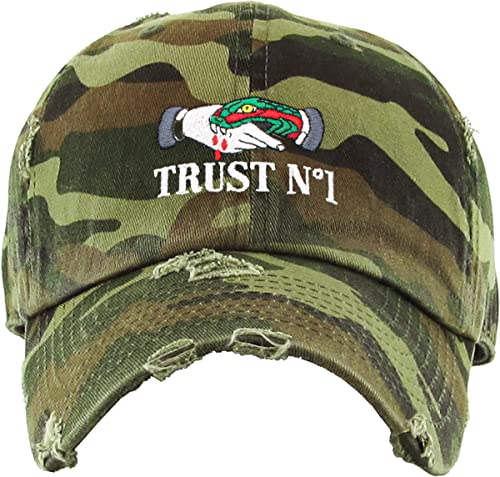 Image of KBETHOS Dad Hat Trust No One Royalty Hustle Vibe Baseball Cap Adjustable Cotton Vintage