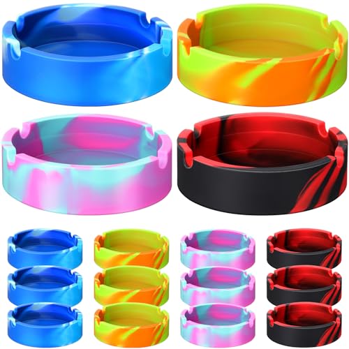 Cendriers ronds en silicone coloré de table pour bureau et hôtel - 2