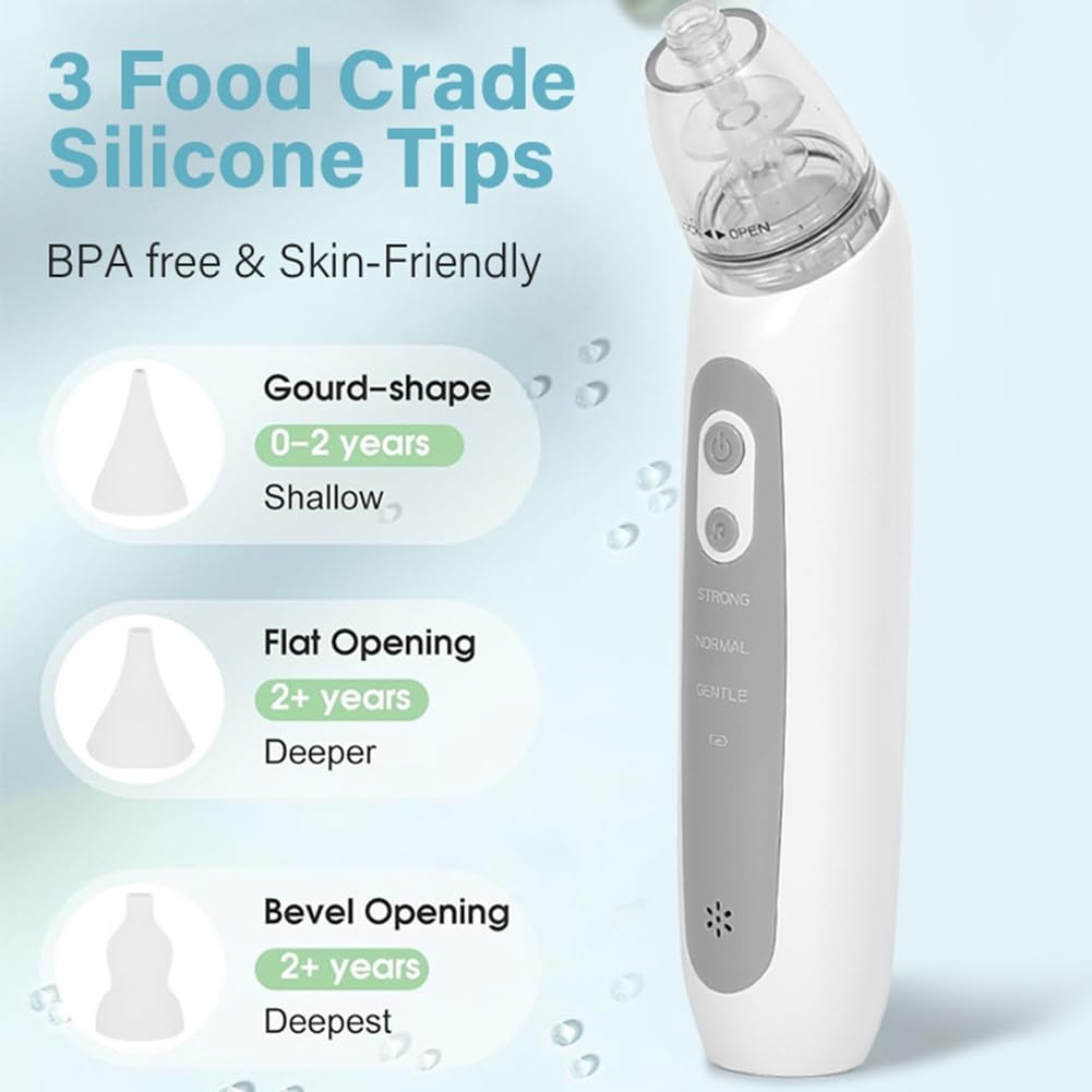 Aspirador Nasal Eléctrico para Recién Nacido (Versión Recargable) - Aspirador Nasal para Recién Nacido - Previene la Congestión Nasal