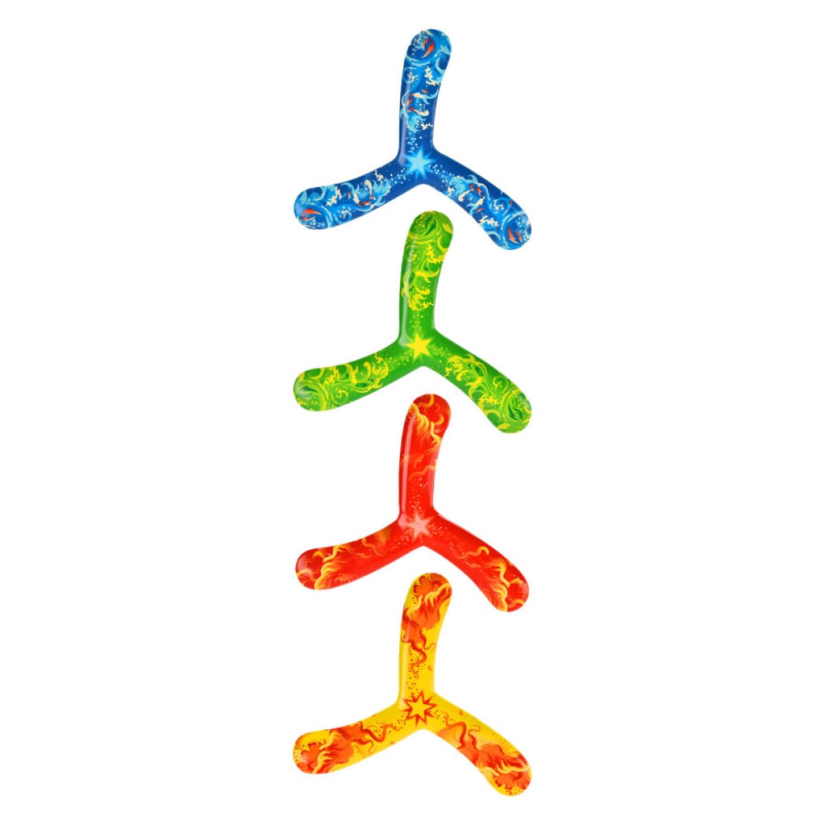 INOOMP 4 Pezzi Boomerang Giocattoli per Adolescenti Materiale PU Resistente Leggeri e Facili da Lanciare Colori Vivaci per Giochi all Aperto Genitore-Figlio