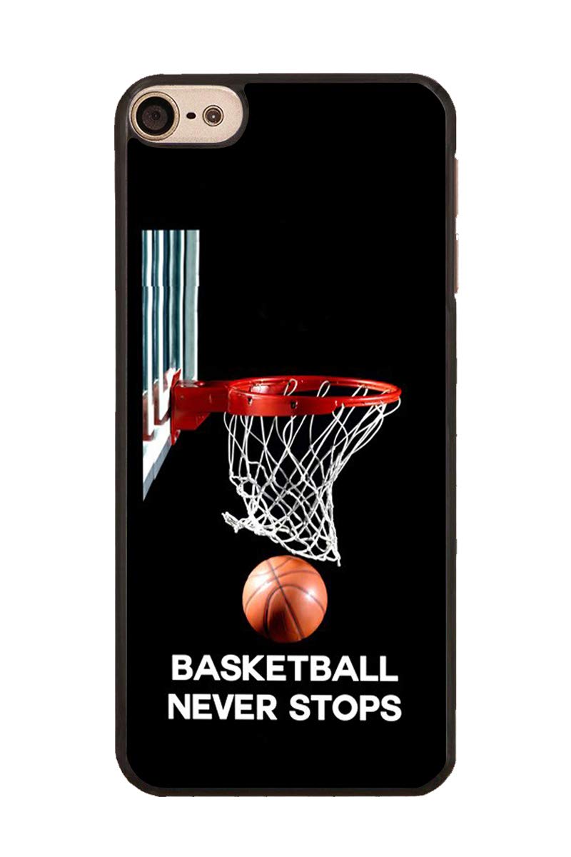 iPod Touch 6 Case,Slim Impact Resistant Hard Plastic Protective Case Cover for Apple iPod Touch 6 - Basketball Never Stops