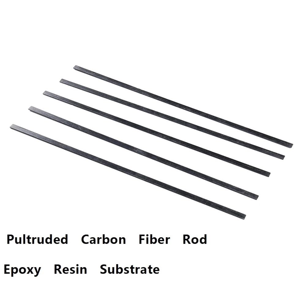 10/4/2 pezzi Strisce in fibra di carbonio estruse Lunghezza 500 mm, barre for cintura piatta ad alta resistenza nere for fai da te(6.0mm x 10mm)