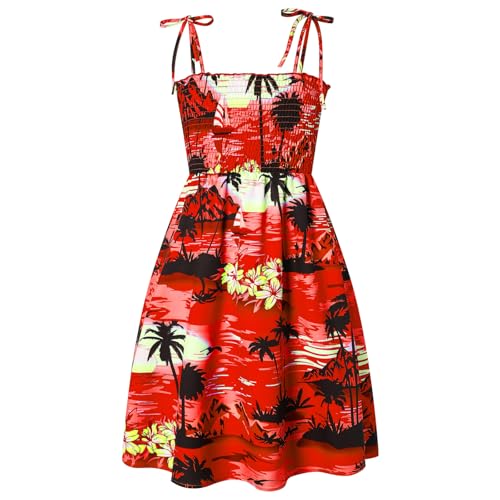 Image of Cromoncent Matching Hawaiian Outfits for Family, Dad and Son Matching Luau Beach Tropical Shirts Mommy Daughter Tropical Sets