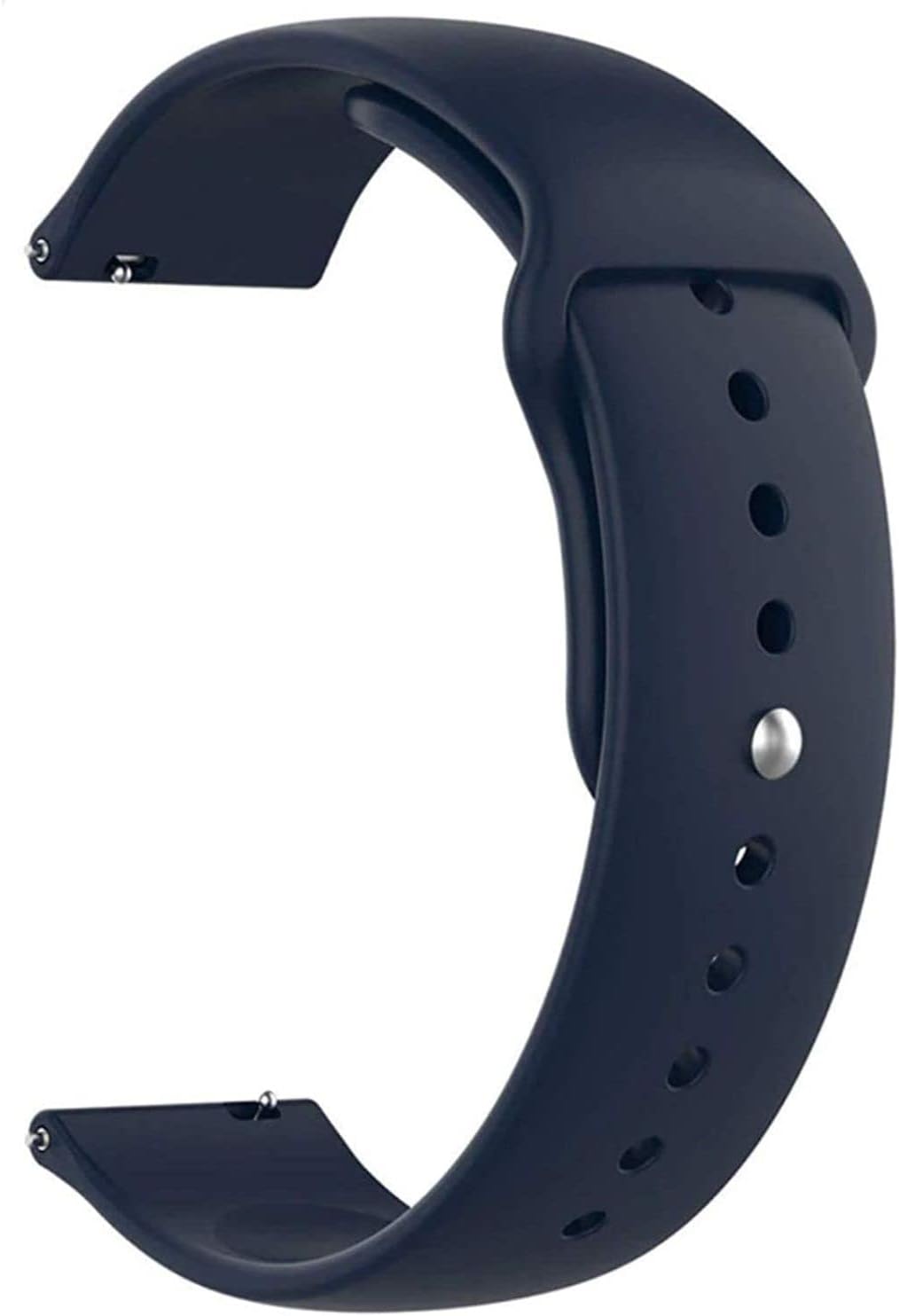 Soft Silicone Watch Band Strap & Rust Free Button Compatible With (ONLY 20mm Lugs Size) Amazfit GTS 2 Mini, Amazfit Bip,Amazfit GTS, Samsung Galaxy Watch 4/ Watch 5