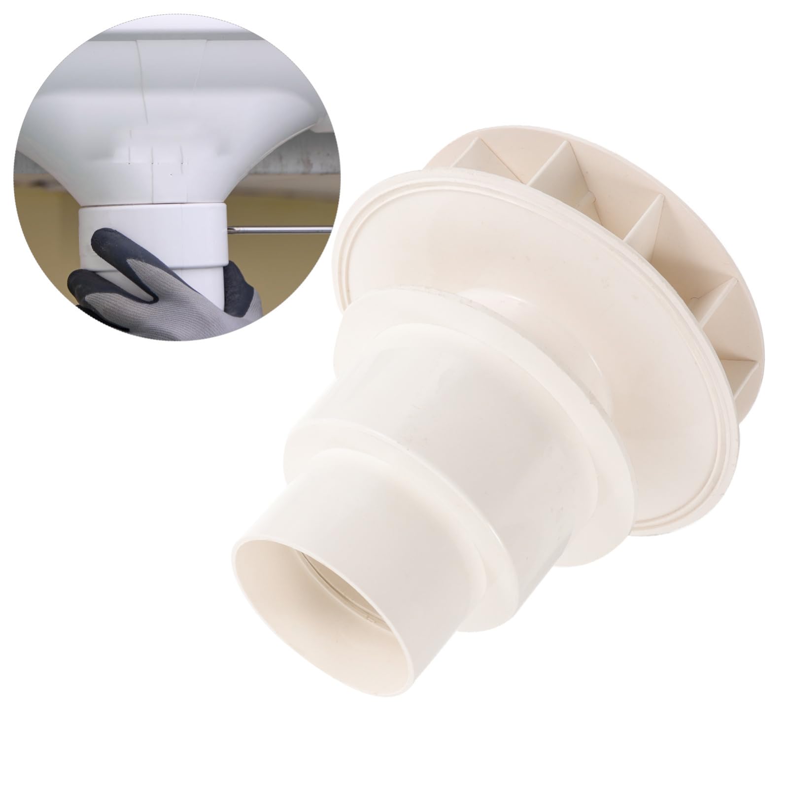 Uonlytech Filtro Colador de Bajante de Canalón Pvc Blanco Sifón para Desagüe de Bajante que Previene Inundaciones y Rebosamientos en Drenaje de Agua de Lluvia