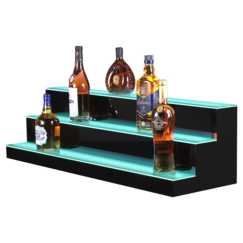 Buy MESAILUP LED Lighted Liquor Bottle Display Shelf 40 Inch 3 Step