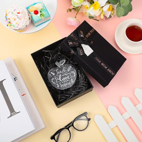 Image of Apple Shape Teacher Appreciation Gifts for Women /Men Christmas Thank You Gift for Teacher, Teachers Day Gift - Desk Decor and Paperweight Supplies