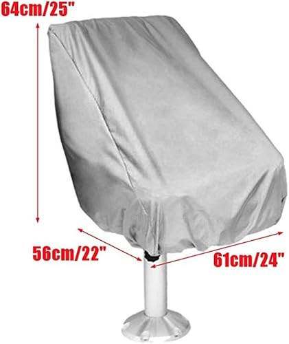 Miniatura 3 de WDFS - Funda para asiento de barco, silla capitán, timonel, resistente al polvo, resistente a los rayos UV, cierre elástico, para exteriores, yate,