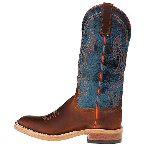 Anderson Bean Men's Crazy Horse Leather Briar Vamp w/ 13" Danube Mad Dog Top Cowboy Boot Tan 11.5 D3