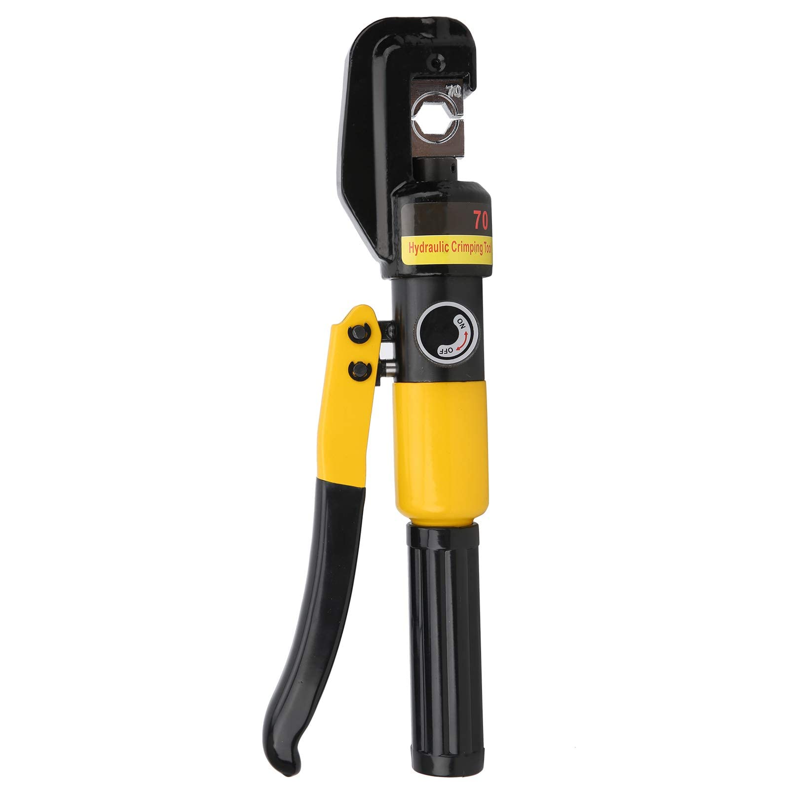 Liebewh Yellow And Black Hydraulic Pliers, Yqk-70 Hydraulic Wire Crimper, 6 Tons Integral Pressure Crimping Tool, With 16Pcs Molds And Carrying Case