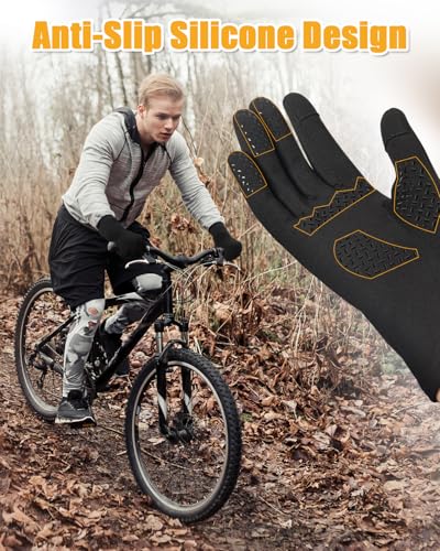 rigwarl glove liners men women touchscreen lightweight running gloves with anti-slip strips windproof ski glove liners