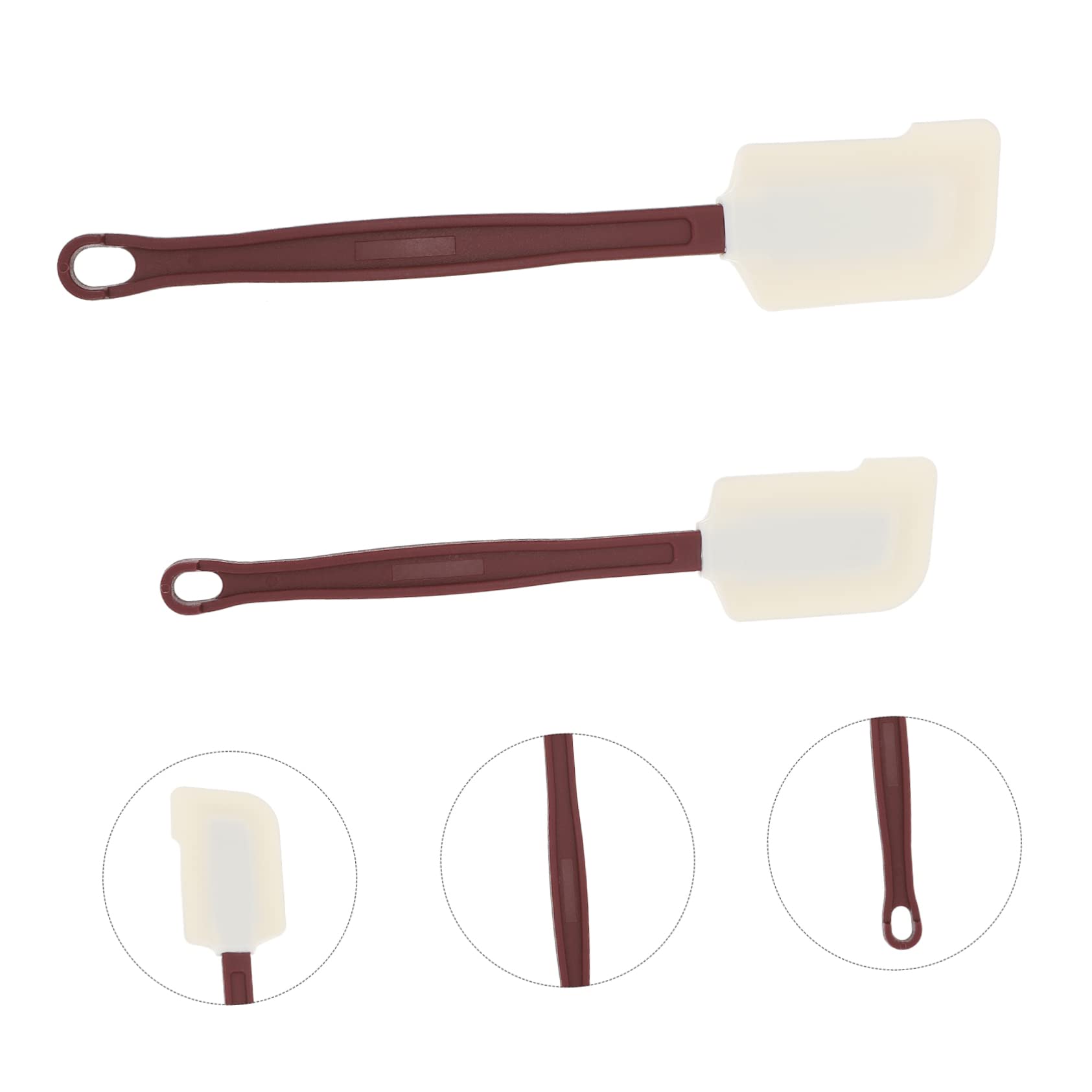 2 Ensembles Spatules Silicone Rouge Lot De Ustensiles De Cuisine Pour Résistantes À Haute Température Faciles 2 Pièces * 2