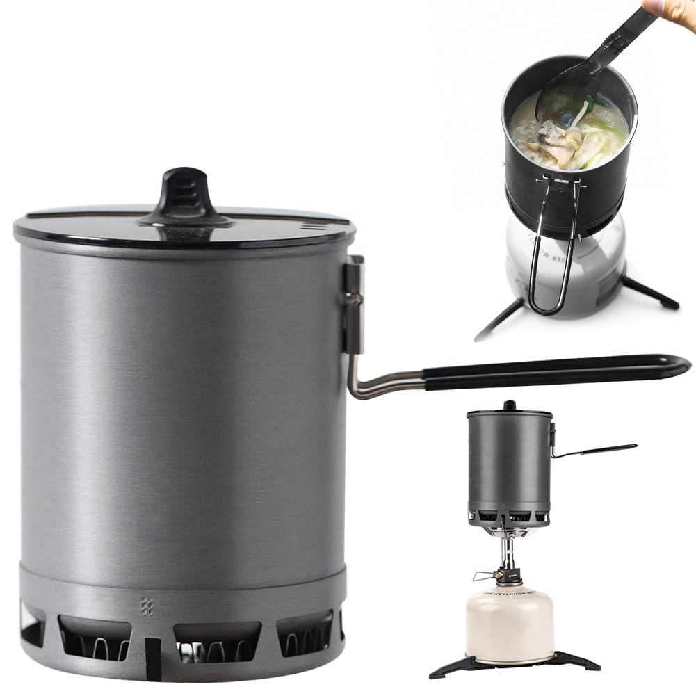 DASIAUTOEM Kubek tytanowy na kemping, 600 ml, ultralekki garnek kempingowy, outdoorowy piknik, wędrówki, naczynia tytanowe ze składanym uchwytem, wytrzymałe i odporne na wysokie temperatury, idealne
